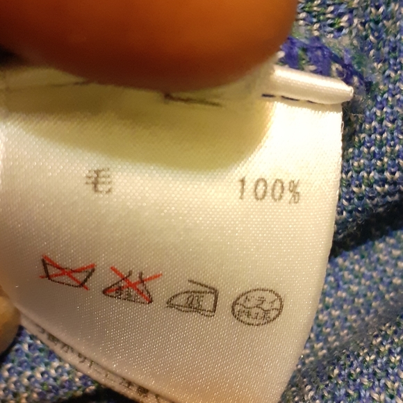 Royal Blue Forest Green 100%WOOL Ribbed Hourglass⌛Pattern Sweater Harajuku - Picture 6 of 6